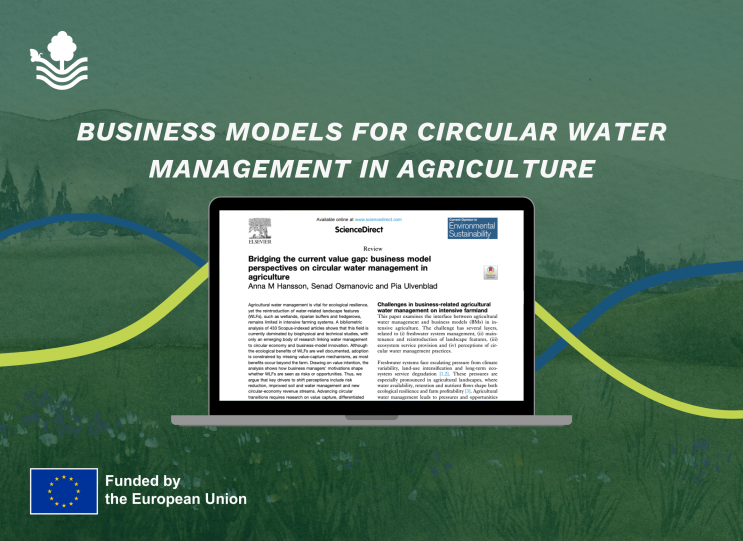 Business models for sustainable water management in farming